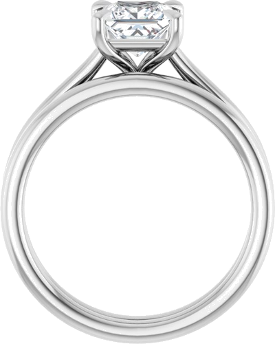 Sužadėtuvių Žiedas „Claw-Pong“ 14k white gold Square 5.5mm (7)