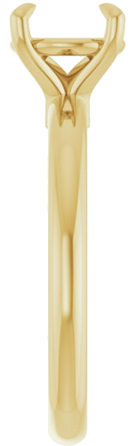 Sužadėtuvių Žiedas „Claw-Prong Euro Shank“ 14k yellow gold Round 7.4mm (4)