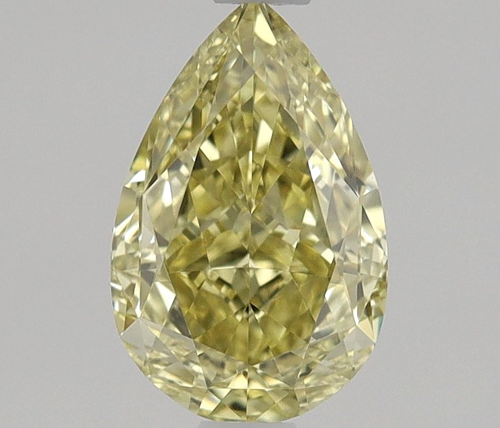 0.61 carat Fancy Yellow-VVS2 Natūralus Pear Deimantas (1)