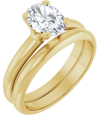 Sužadėtuvių Žiedas „Solitaire“ 14k yellow gold Oval 8mm x 6mm (6)