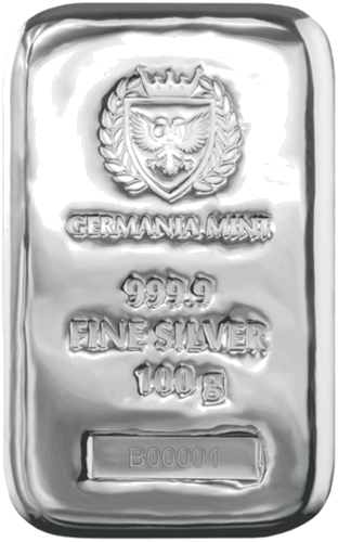 100 г серебряный слиток Germania Mint (2)