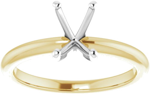 Sužadėtuvių Žiedas „Solitaire“ 585 Baltojo Ir Geltonojo Aukso Emerald 7mm x 5mm (3)