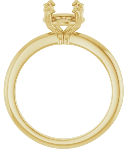 Sužadėtuvių Žiedas „Solitaire“ 14k yellow gold Oval 10mm x 8mm (2)