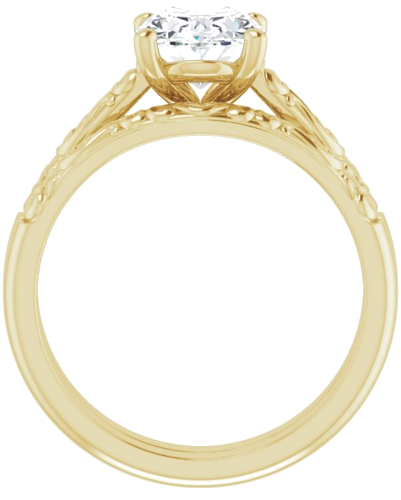Sužadėtuvių Žiedas „Solitaire“ 14k yellow gold Oval 9mm x 7mm (7)