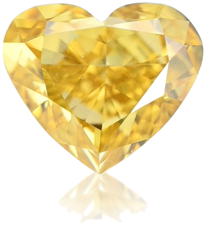 0.36 carat Fancy Vivid Orangey Yellow-SI1 Natūralus Heart Deimantas (1)