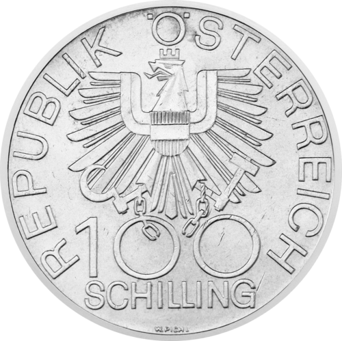 100 Schilling 1979 Austria Silver Coin (2)