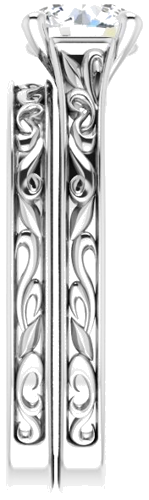 14K White 6.5 mm Round Engagement Ring Mounting (9)