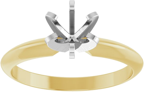 Sužadėtuvių Žiedas „Lightweight 6-Prong Solitaire“ 14k yellow/white gold Round 5.1mm (3)