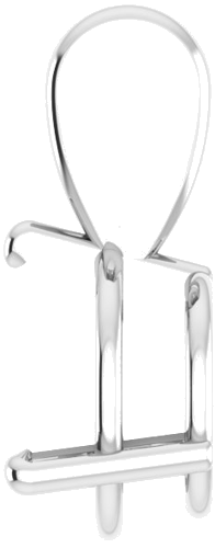 14K White 9.5 mm Round 3-Prong Pendant Mounting (3)
