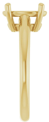 Sužadėtuvių Žiedas „V-End Prong“ 14k yellow gold Oval 10mm x 8mm (4)