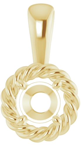 14K Yellow  4.8 mm Round Pendant Mounting (1)