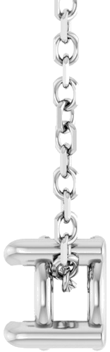 Pakabukas „Solitaire Slide“ 585 Baltojo Aukso Round 4mm (3)