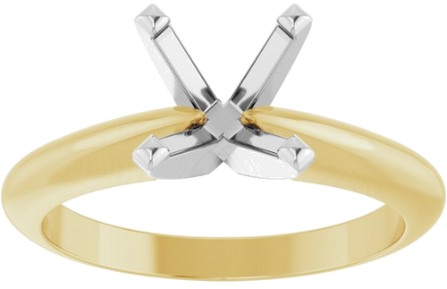 Sužadėtuvių Žiedas „Solitaire“ 14k yellow/white gold Square 5.5mm (3)
