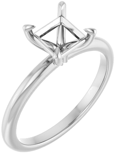 Sužadėtuvių Žiedas 585 Baltojo Aukso Square 5.5mm (1)