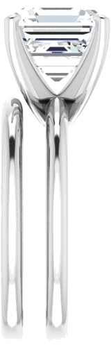 Sužadėtuvių Žiedas „Solitaire“ 585 Baltojo Aukso Asscher 9mm (9)