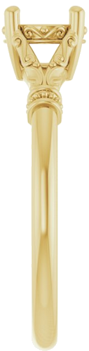 Sužadėtuvių Žiedas „Sculptural“ 14k yellow gold Round 5.8mm (4)