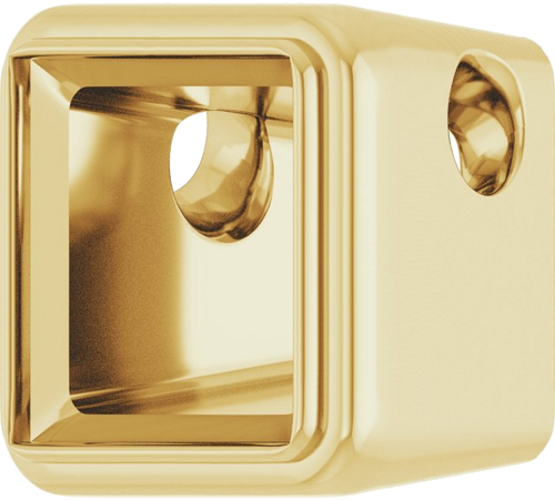 Pakabukas „Bezel-Set Solitaire“ 10k yellow gold Square 8mm (2)