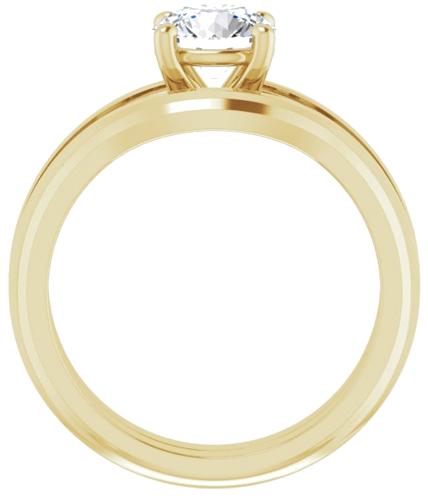 14K Yellow 6.5 mm Round Solitaire Engagement Ring Mounting (7)