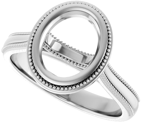 Sužadėtuvių Žiedas „Solitaire“ 585 Baltojo Aukso Oval 9mm x 7mm (5)