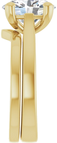 Sužadėtuvių Žiedas 14k yellow gold Oval 10mm x 8mm (9)