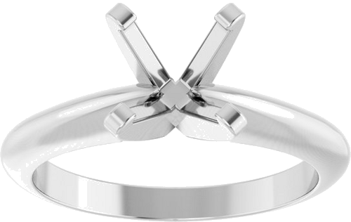 Sužadėtuvių Žiedas „Solitaire“ 14k white gold Round 7mm (3)