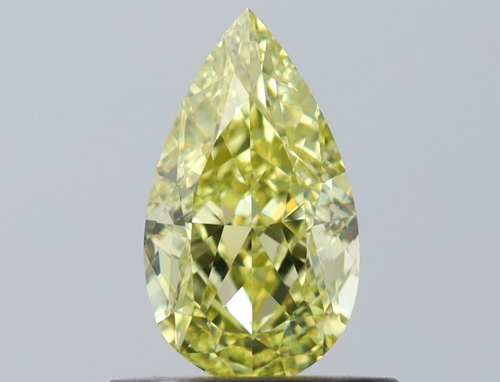 0.63 carat Fancy Yellow-SI1 Natūralus Pear Deimantas (1)