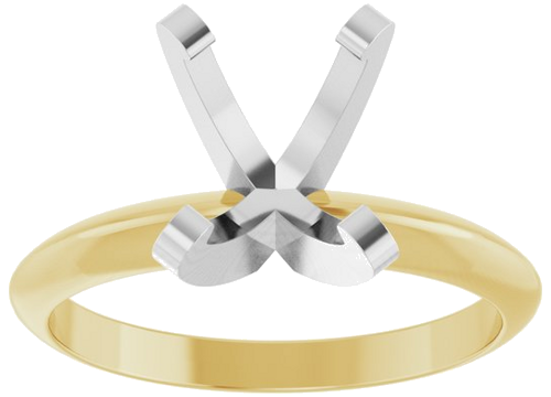 Sužadėtuvių Žiedas „Solitaire“ 585 Baltojo Ir Geltonojo Aukso Oval 9mm x 7mm (3)