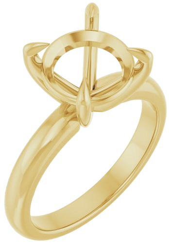 Sužadėtuvių Žiedas „Solitaire“ 585 Geltonojo Aukso Round 10mm (1)