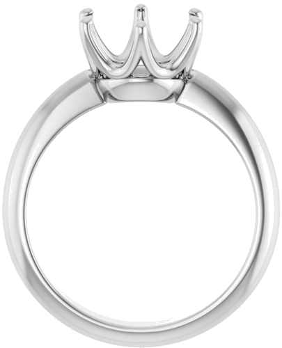 Sužadėtuvių Žiedas „Solitaire Crown-Inspired“ 18k white gold Round 9mm (2)
