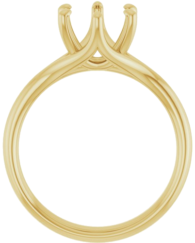 14K Yellow 8 mm Round Engagement Ring Mounting (2)