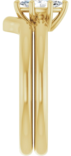 Sužadėtuvių Žiedas 14k yellow gold Marquise 7mm x 3.5mm (9)