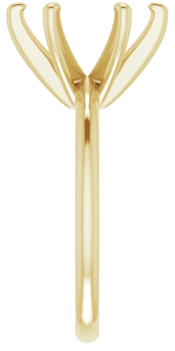 14K Yellow  11 mm Round Solitaire Engagement Ring Mounting (4)