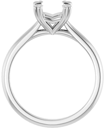 Sužadėtuvių Žiedas „Double Claw-Prong“ 950 Platinos Square 6.5mm (2)