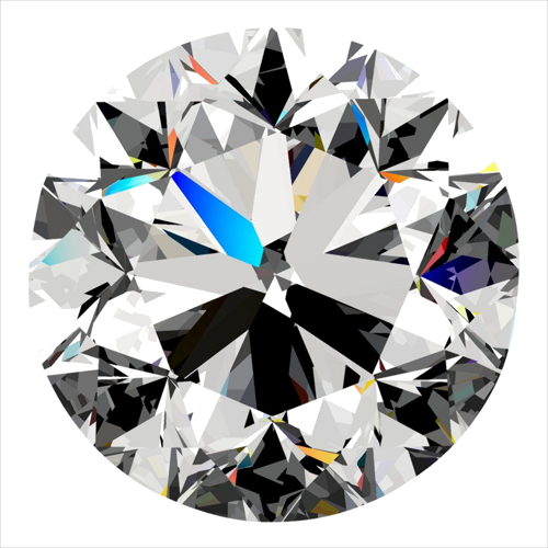 0.5 carat H-VS2 GD cut Natūralus Round Deimantas (1)