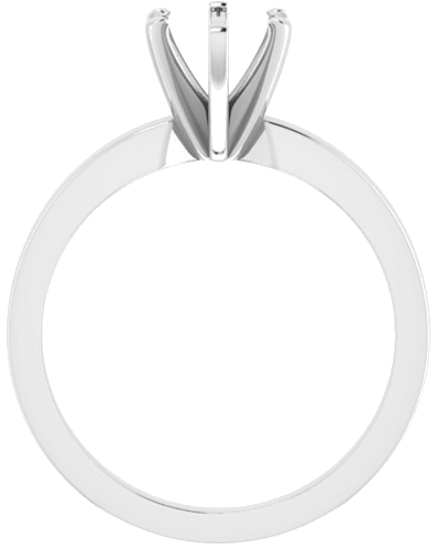 Sužadėtuvių Žiedas „Solitaire“ 585 Baltojo Aukso Oval 8mm x 6mm (2)