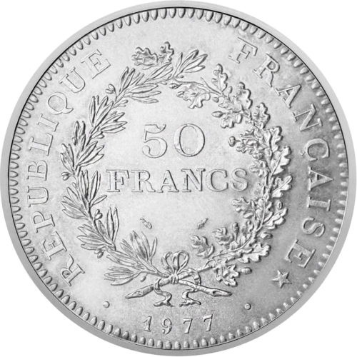 50 Frankų (1974-1980) Prancūzija sidabrinė moneta (1)