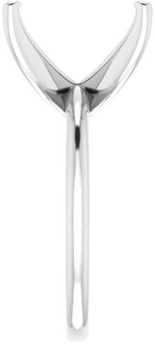 14K White  12x10 mm Emerald Solitaire Engagement Ring Mounting (4)