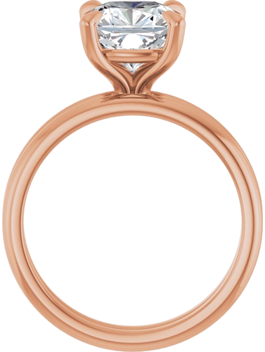Sužadėtuvių Žiedas „Solitaire“ 14k rose gold Cushion 8mm (7)