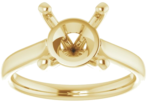 Sužadėtuvių Žiedas „Solitaire“ 585 Geltonojo Aukso Round 9.4mm (3)