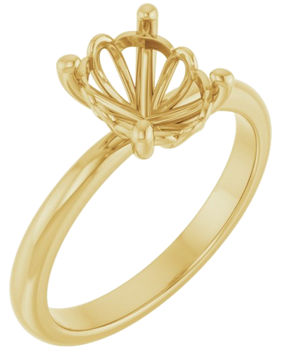 Sužadėtuvių Žiedas „Solitaire“ 585 Geltonojo Aukso Oval 9mm x 7mm (1)