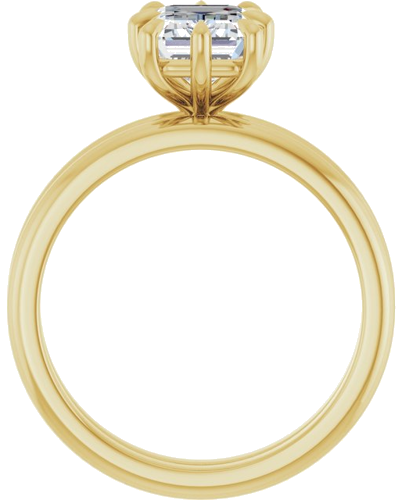 Sužadėtuvių Žiedas „Claw-Prong“ 14k yellow gold Emerald 8mm x 6mm (7)