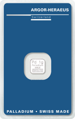 1 г Палладиевый слиток .995 Argor-Heraeus Швейцария (1)