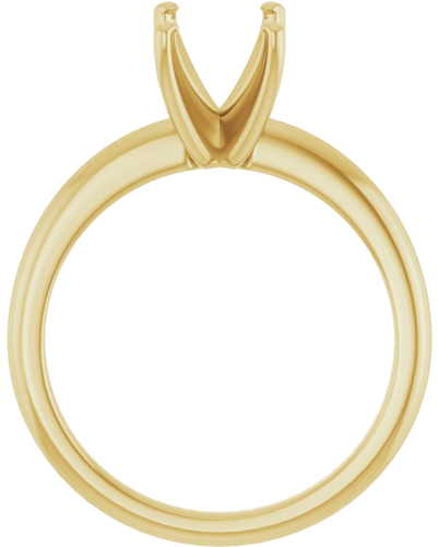 14K Yellow  8x6 mm Emerald Solitaire Engagement Ring Mounting (2)