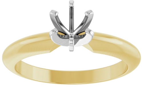 Sužadėtuvių Žiedas „Solitaire“ 14k yellow/white gold Round 4.8mm (3)