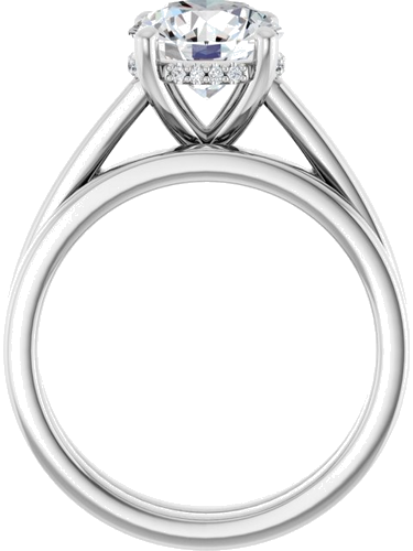 Sužadėtuvių Žiedas „Hidden Halo-Style“ 14k white gold Round 8mm (7)