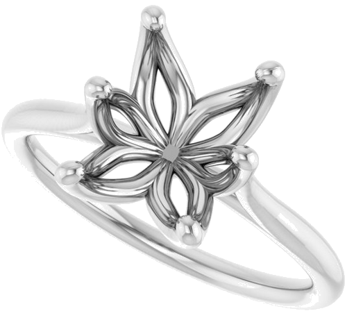 Sužadėtuvių Žiedas „Cathedral-Style Solitaire“ 14k white gold Emerald 9mm x 7mm (5)