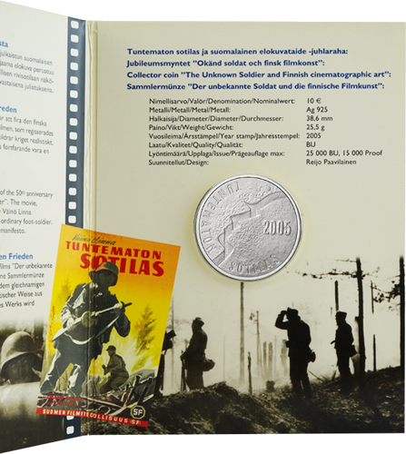 2005 Suomijos kino menas Suomija sidabrinė BU moneta (4)