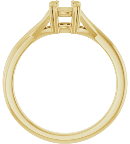 Sužadėtuvių Žiedas „Double Claw-Prong Solitaire Criss-Cross“ 18k yellow gold Round 5.2mm (2)
