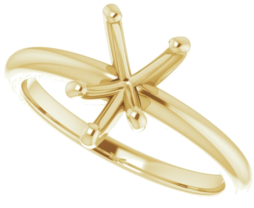 14K Yellow  9x6 mm Pear Solitaire Engagement Ring Mounting (5)