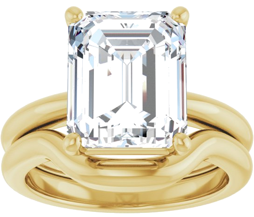 Sužadėtuvių Žiedas 14k yellow gold Emerald 11mm x 9mm (8)